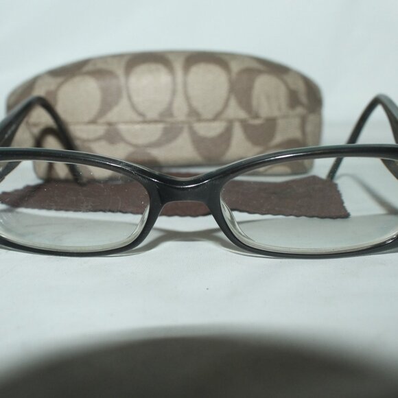Rare Crystal CC Coach Black Prescription Eyeglasses w Case and Cloth main image 4
